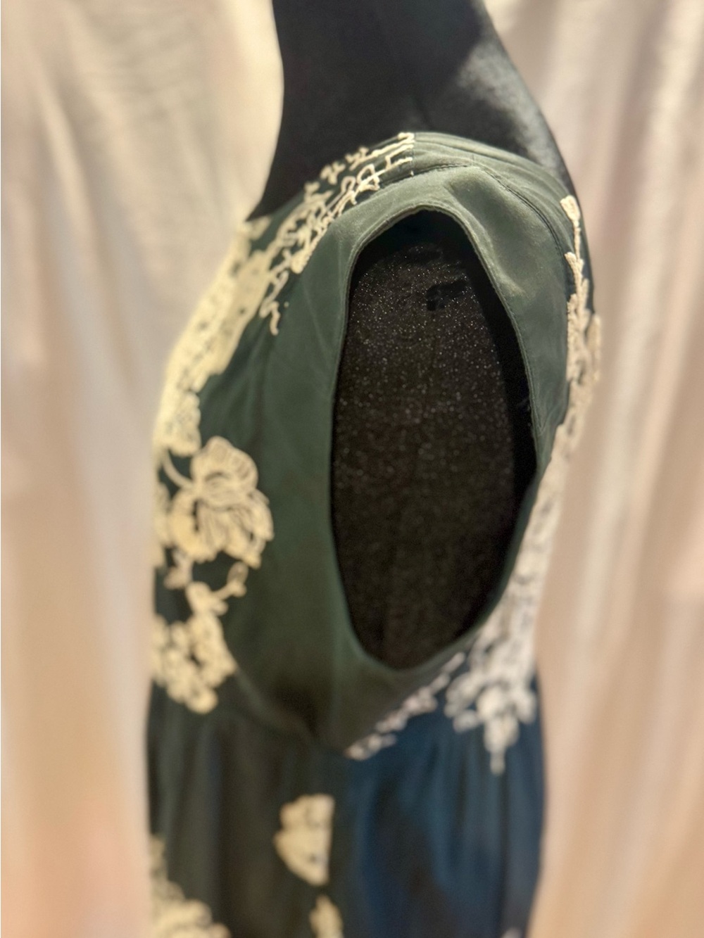 J. Crew Mirabel Gray Mini Dress with Cream Floral Embroidery - Picture 5 of 11